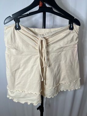Wild Fable Women’s Cream Ruffle-Hem Drawstring Skort